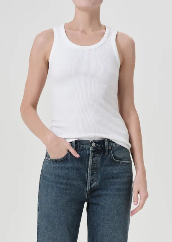 Poppy Tank in White sold by Agolde
