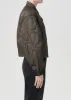 Shoreditch Ski Club x AGOLDE Iona Quilted Jacket in Olive sold by Agolde