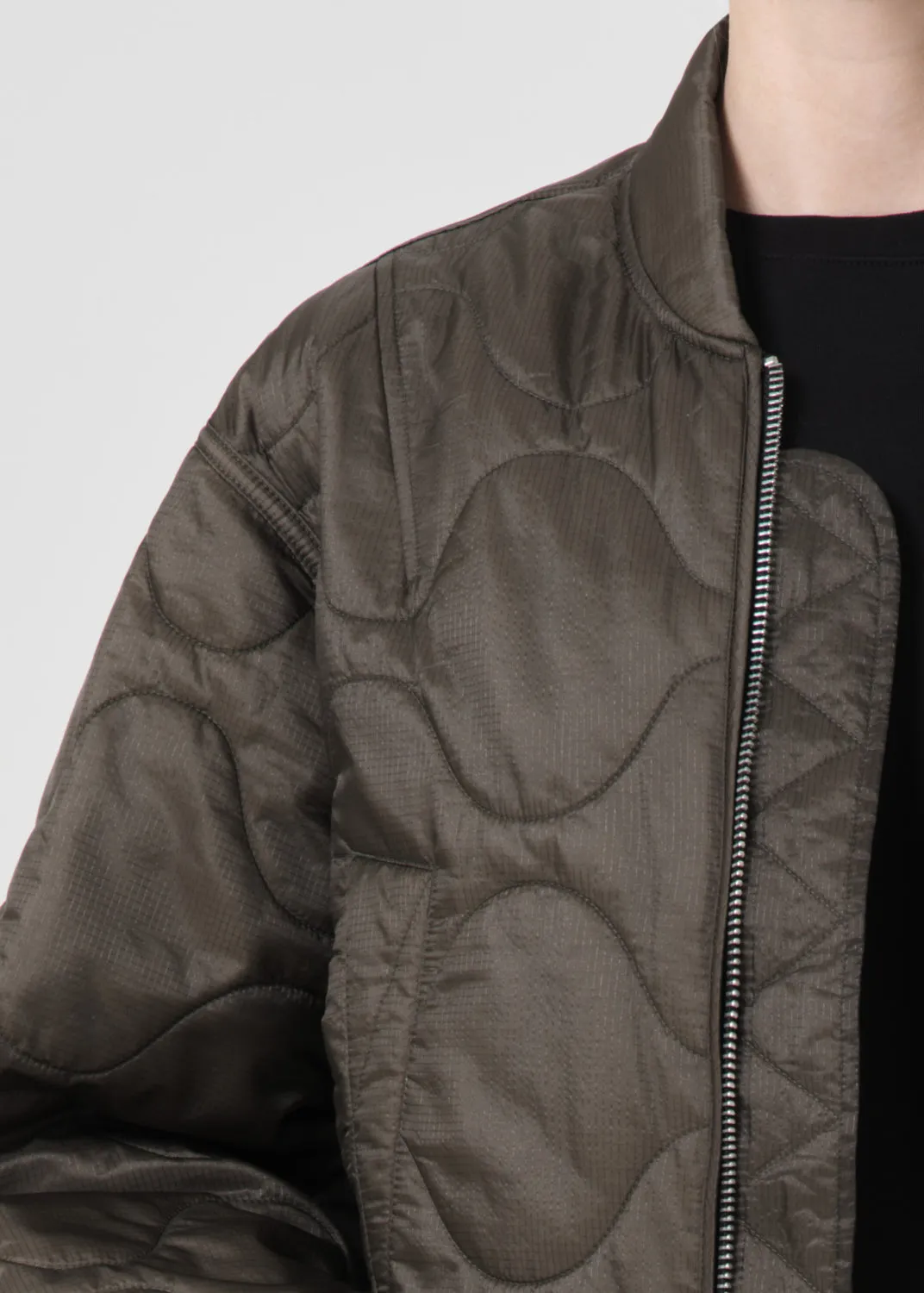 Shoreditch Ski Club x AGOLDE Iona Quilted Jacket in Olive sold by Agolde product image thumbnail 5