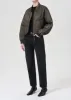 Shoreditch Ski Club x AGOLDE Iona Quilted Jacket in Olive sold by Agolde