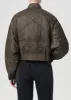 Shoreditch Ski Club x AGOLDE Iona Quilted Jacket in Olive sold by Agolde