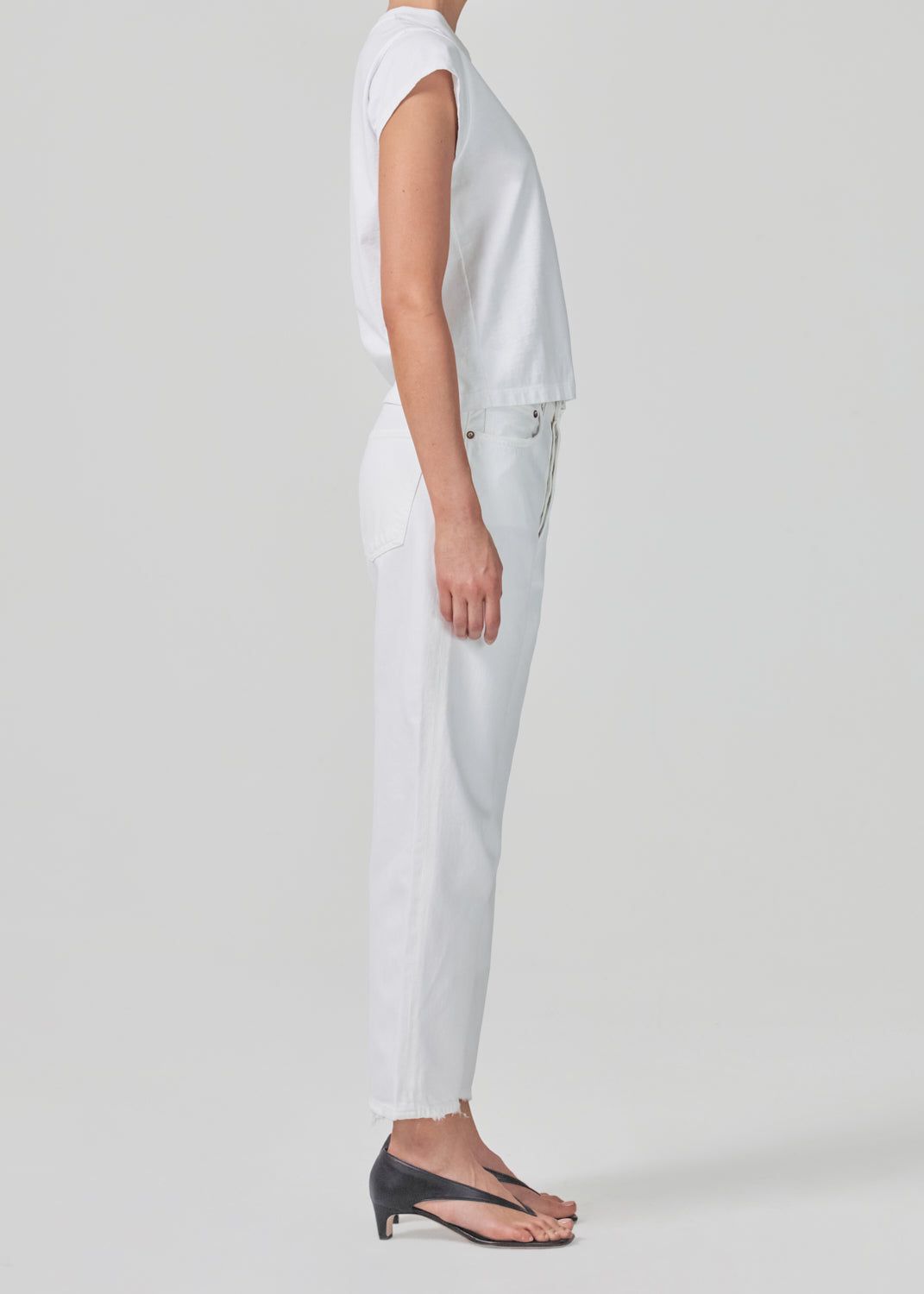 90's Crop Mid Rise Straight in Baby Powder sold by Agolde product image thumbnail 3