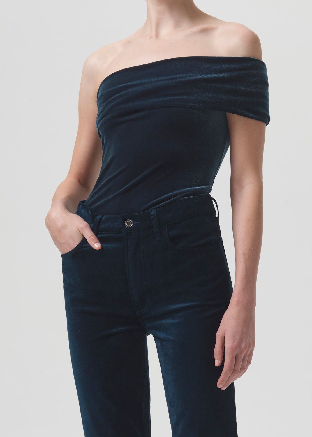 Bree Banded Bodysuit in Blizzard sold by Agolde product image thumbnail 4