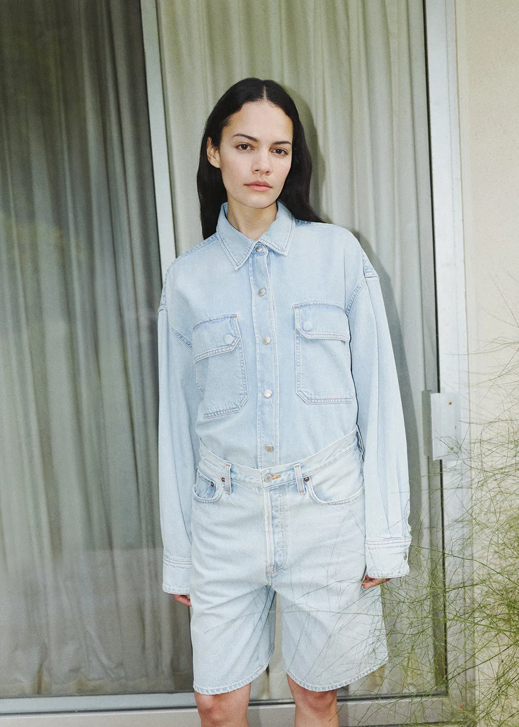 Gwen Slice Shirt in Tension sold by Agolde product image thumbnail 2