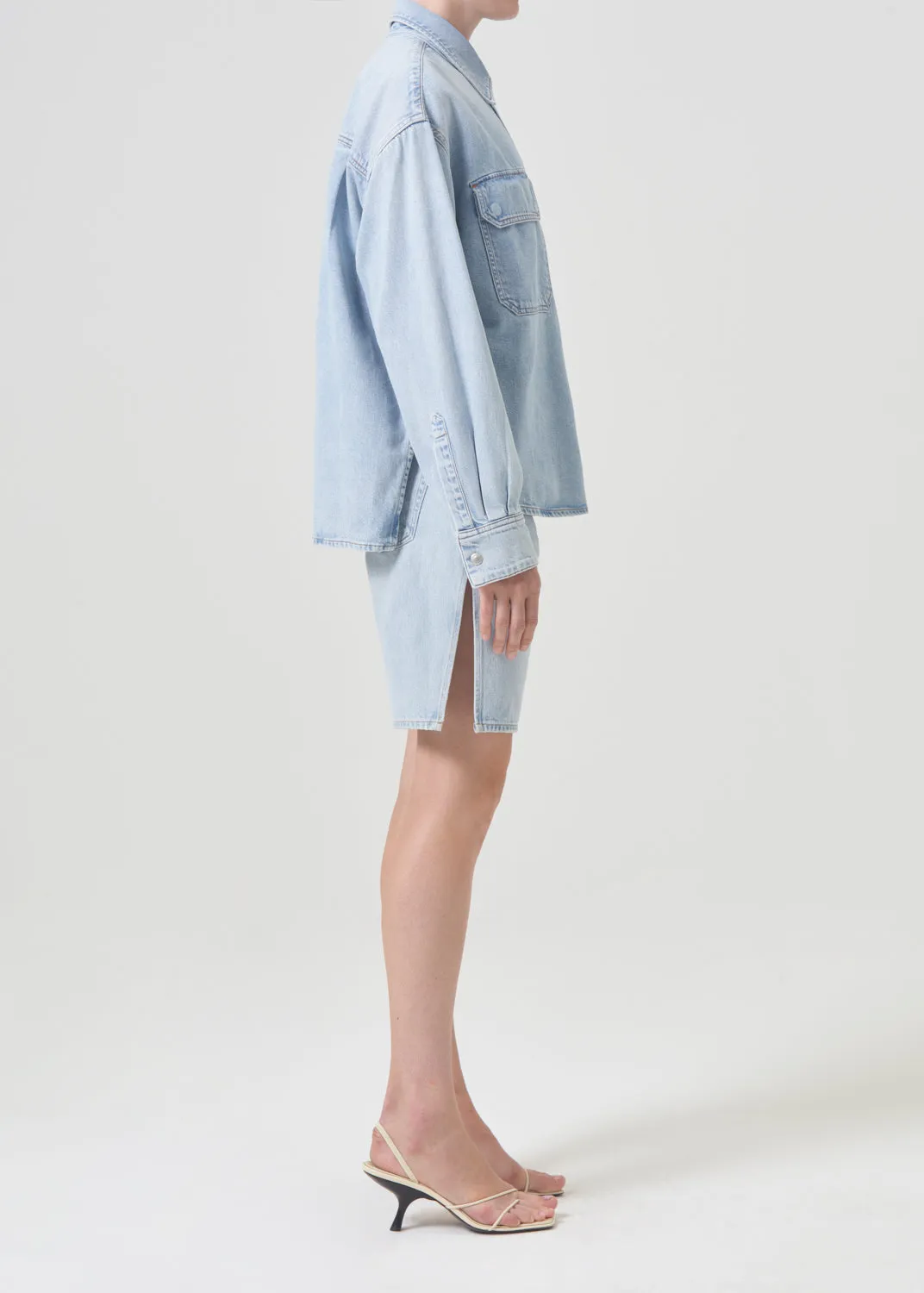 Gwen Slice Shirt in Tension sold by Agolde product image thumbnail 5