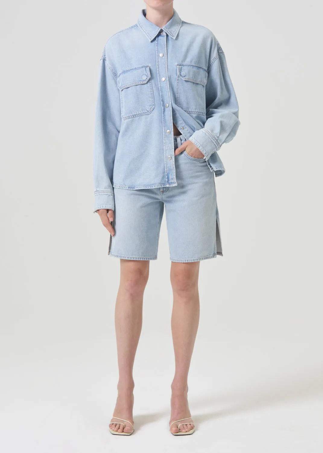 Gwen Slice Shirt in Tension sold by Agolde product image thumbnail 3