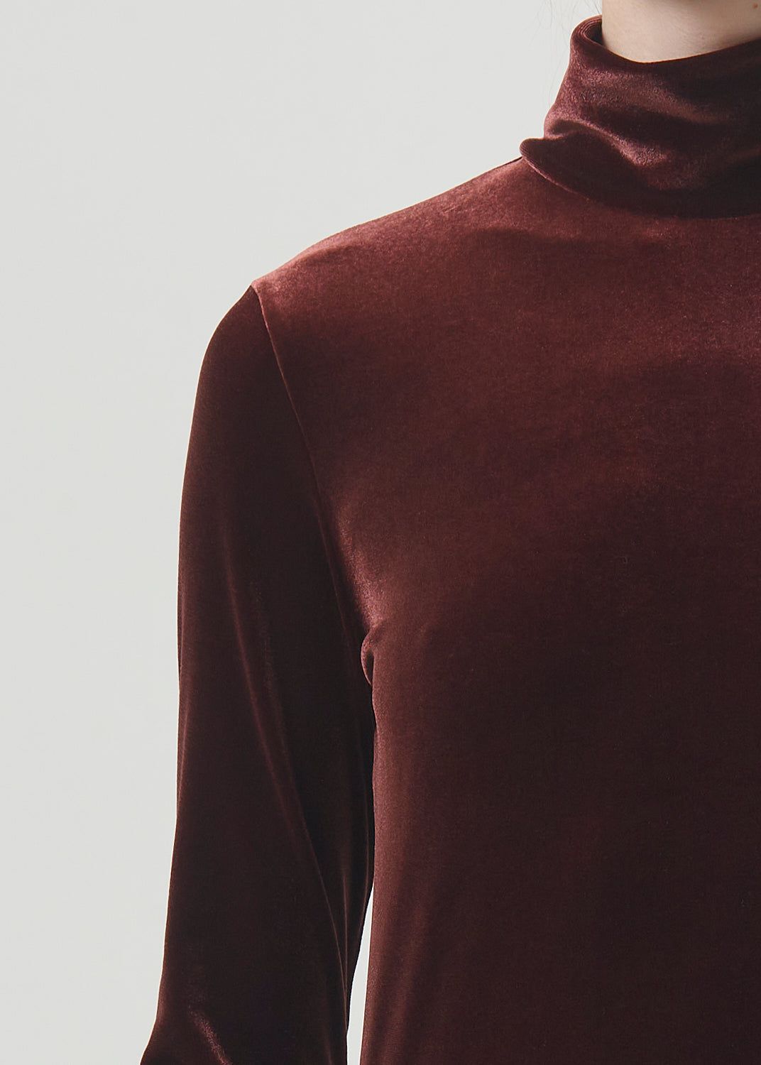 Pascale Vevlet Turtleneck in Chocolate Milk sold by Agolde product image thumbnail 5