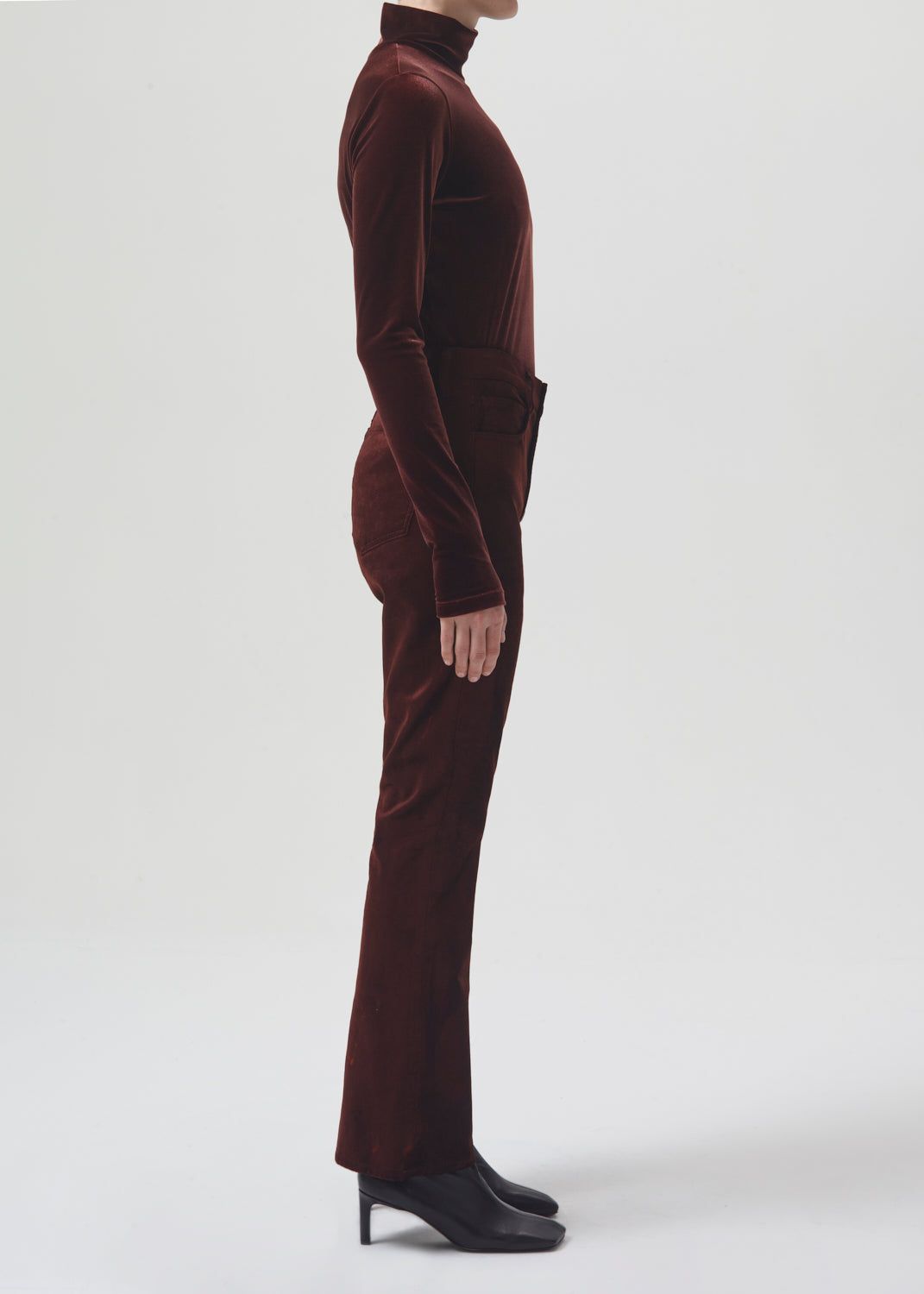 Pascale Vevlet Turtleneck in Chocolate Milk sold by Agolde product image thumbnail 3