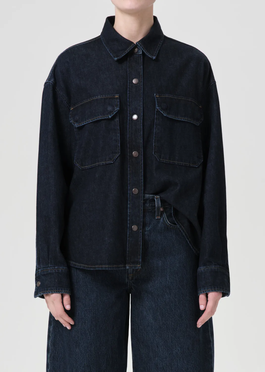 Gwen Slice Shirt in Rinse sold by Agolde product image thumbnail 2