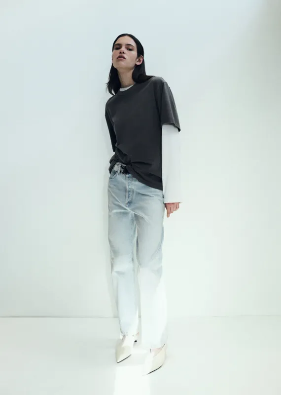 90's Mid Rise Straight in Revive sold by Agolde