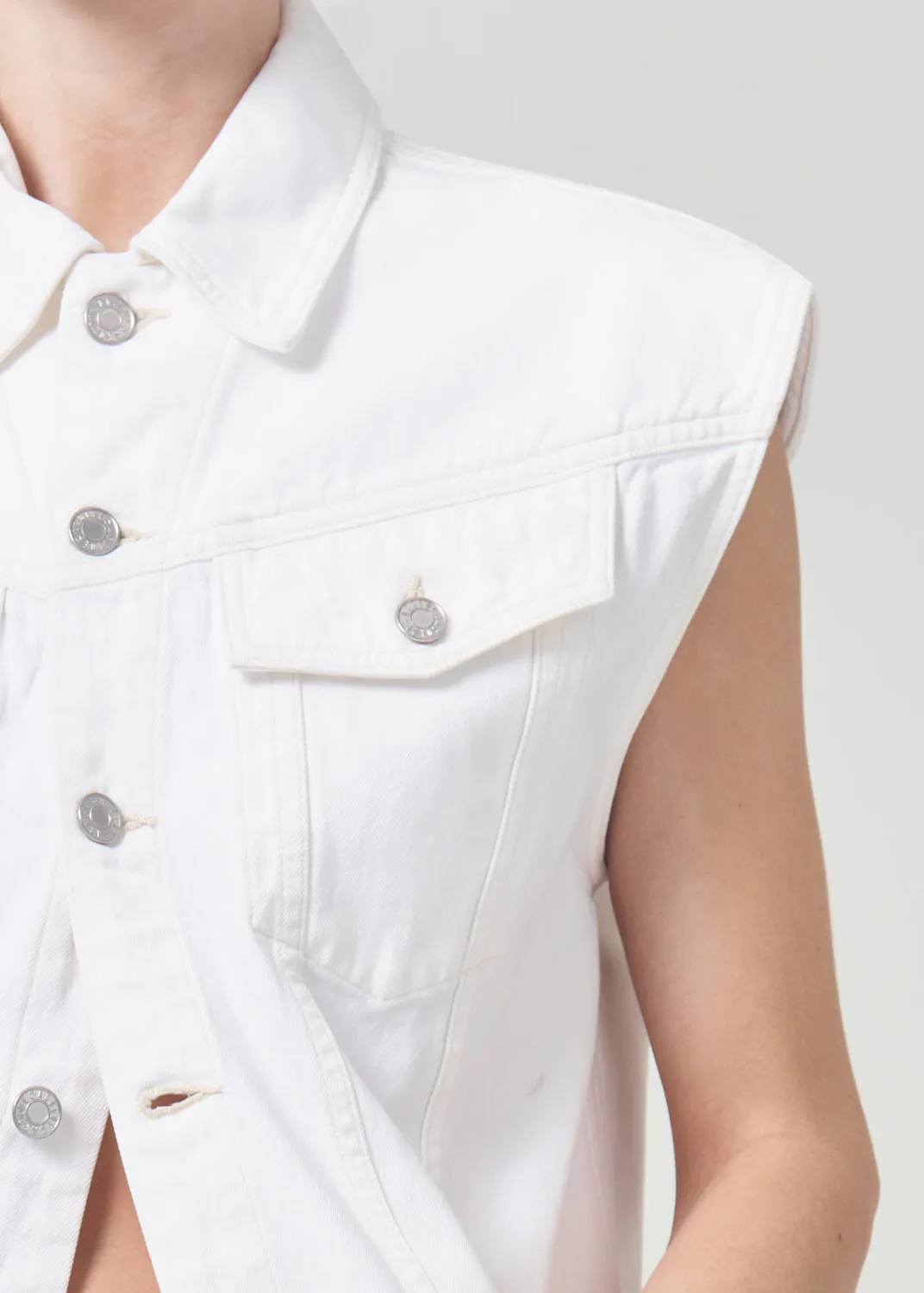 Evan Shirt in Milkshake sold by Agolde product image thumbnail 5