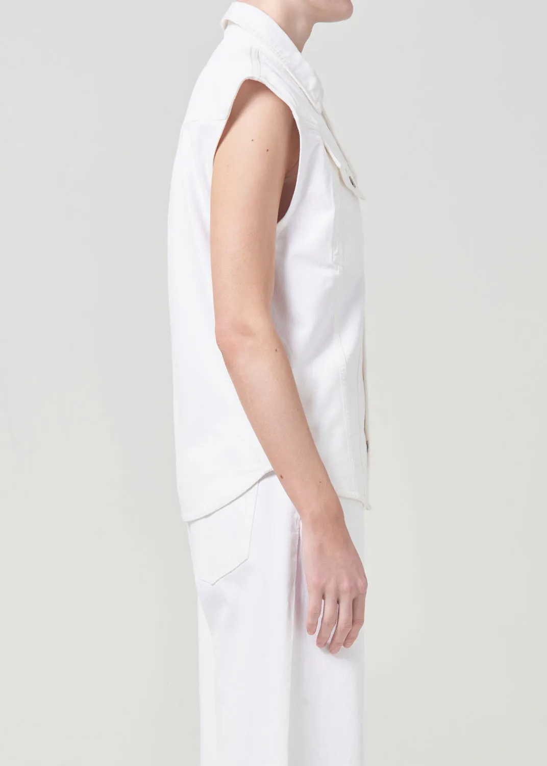 Evan Shirt in Milkshake sold by Agolde product image thumbnail 3