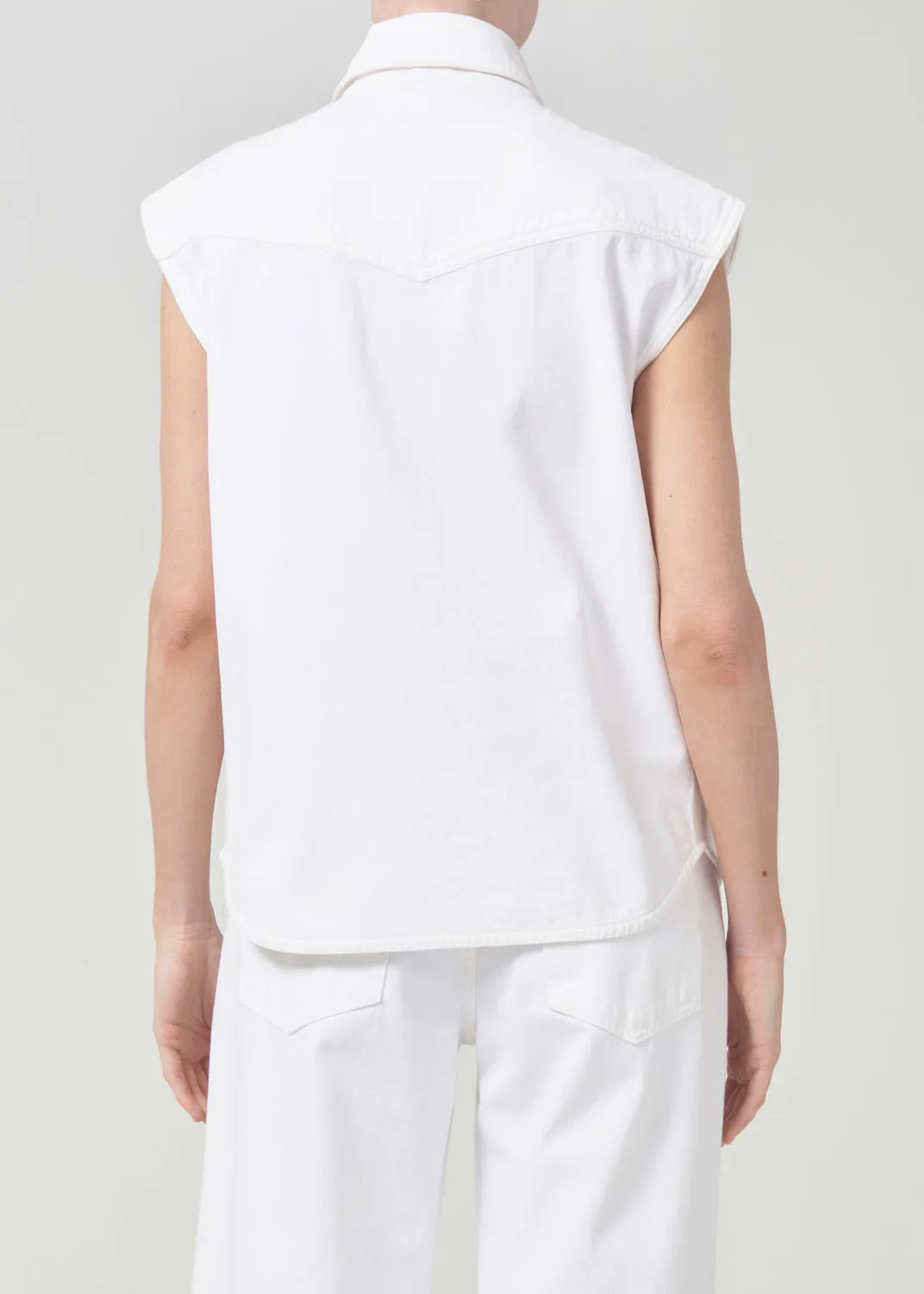 Evan Shirt in Milkshake sold by Agolde product image thumbnail 4