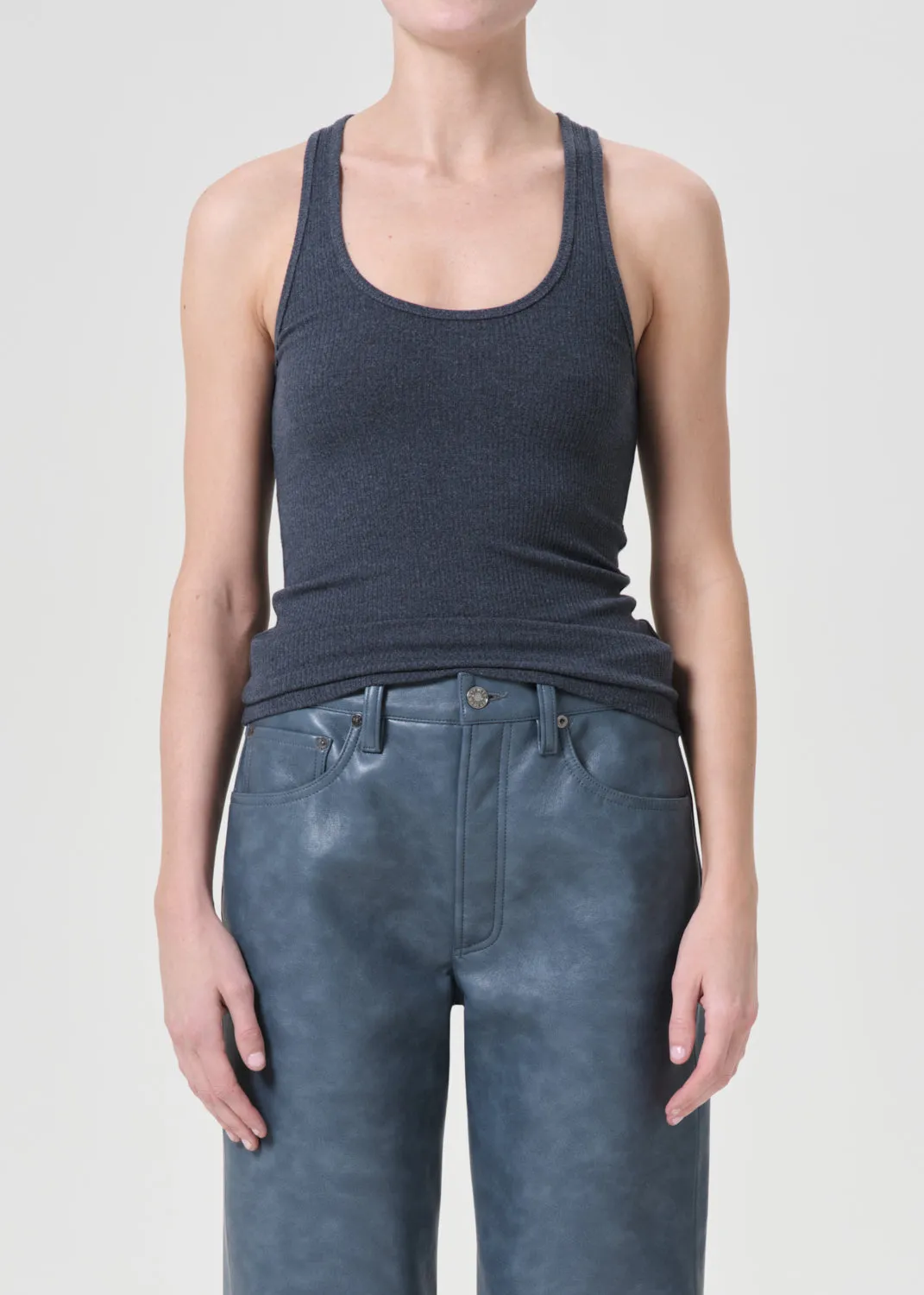 Bianca Tank in Blue Jay sold by Agolde