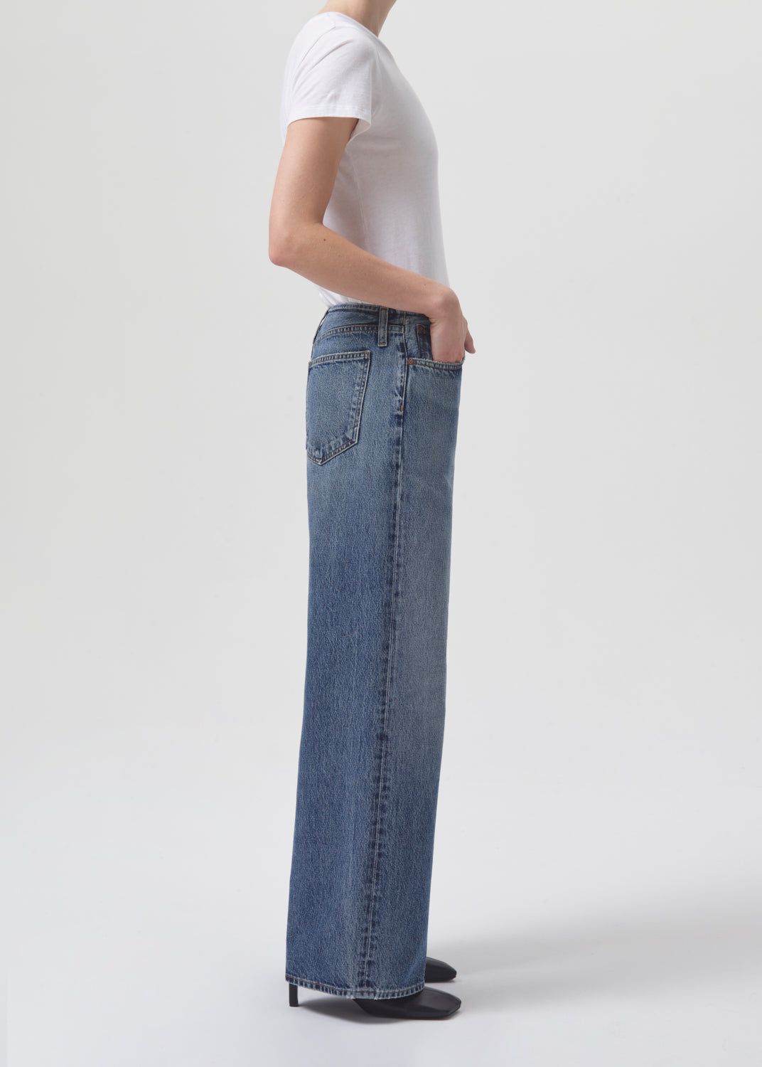 Annise Slim Tee in White sold by Agolde product image thumbnail 3