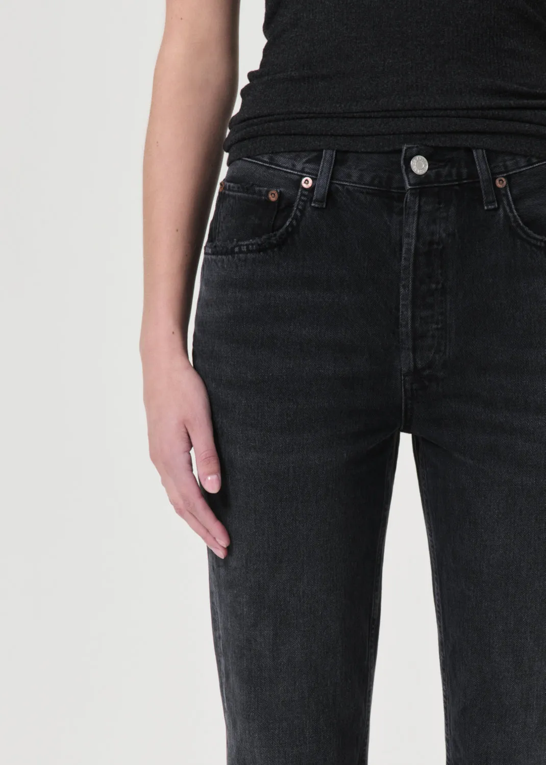 Riley High Rise Straight Crop in Hitch sold by Agolde product image thumbnail 4