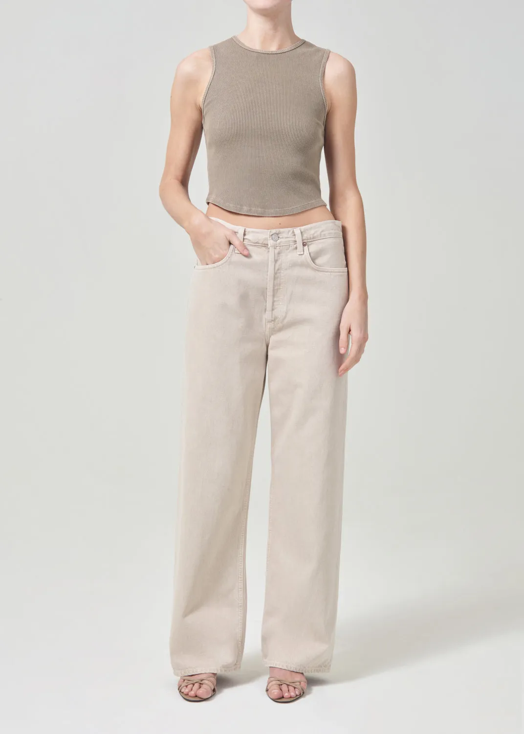 Low Slung Baggy 30.5" in Tusk sold by Agolde