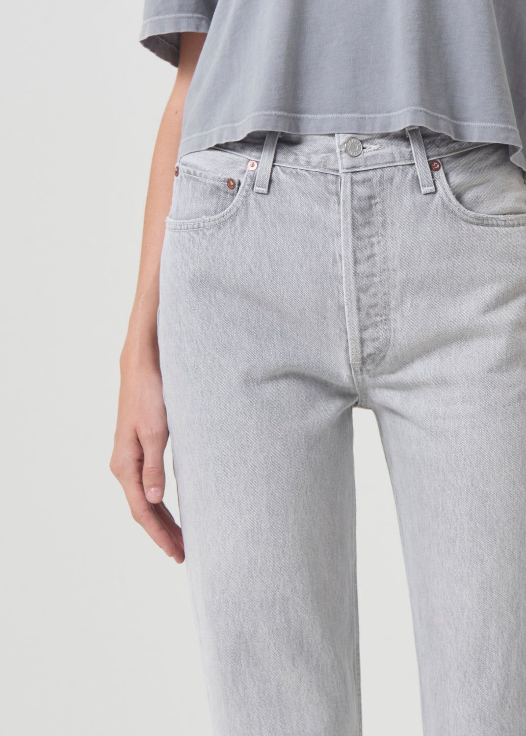 90's Pinch Waist High Rise Straight in Rain sold by Agolde product image thumbnail 5