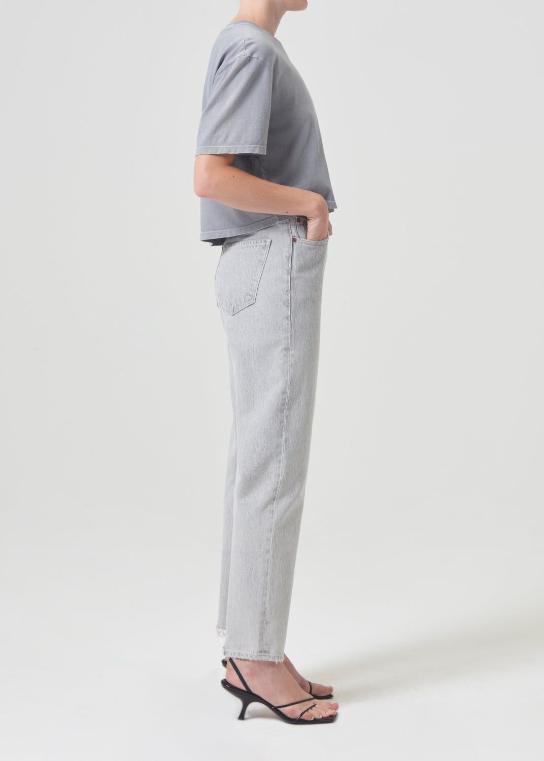 90's Pinch Waist High Rise Straight in Rain sold by Agolde product image thumbnail 3