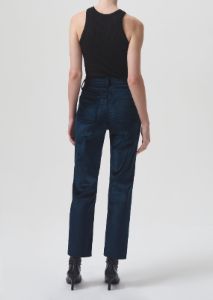 High Rise Stovepipe (VELVET) in Blizzard sold by Agolde