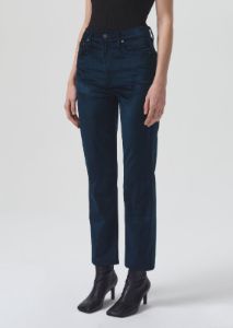 High Rise Stovepipe (VELVET) in Blizzard sold by Agolde