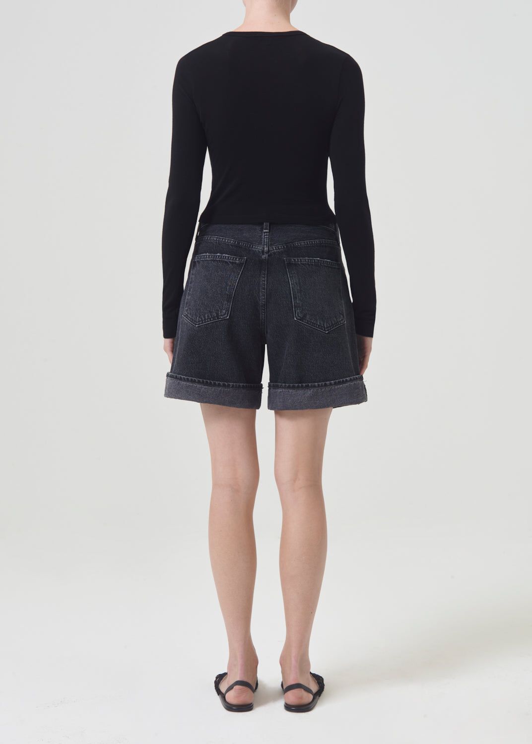 Reegan Shrunken Tee in Black sold by Agolde product image thumbnail 3