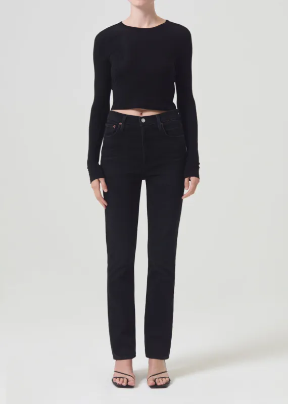 Freya High Rise Slim (Stretch) in Hush sold by Agolde