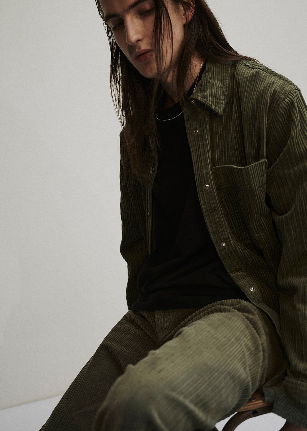 Odele Corduroy Shirt in Lawn sold by Agolde product image thumbnail 5