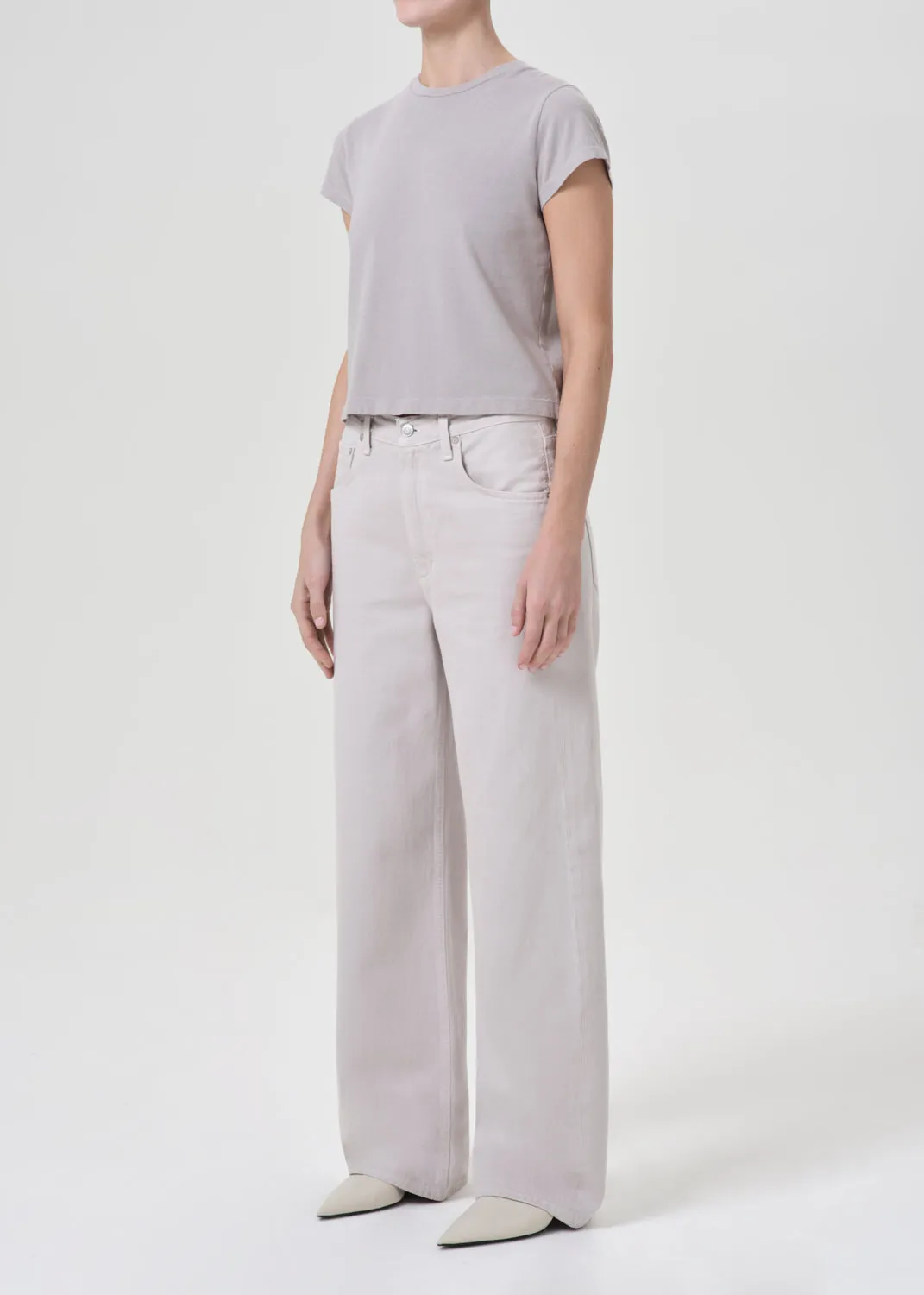 Adine Shrunken Tee in Flake sold by Agolde product image thumbnail 5