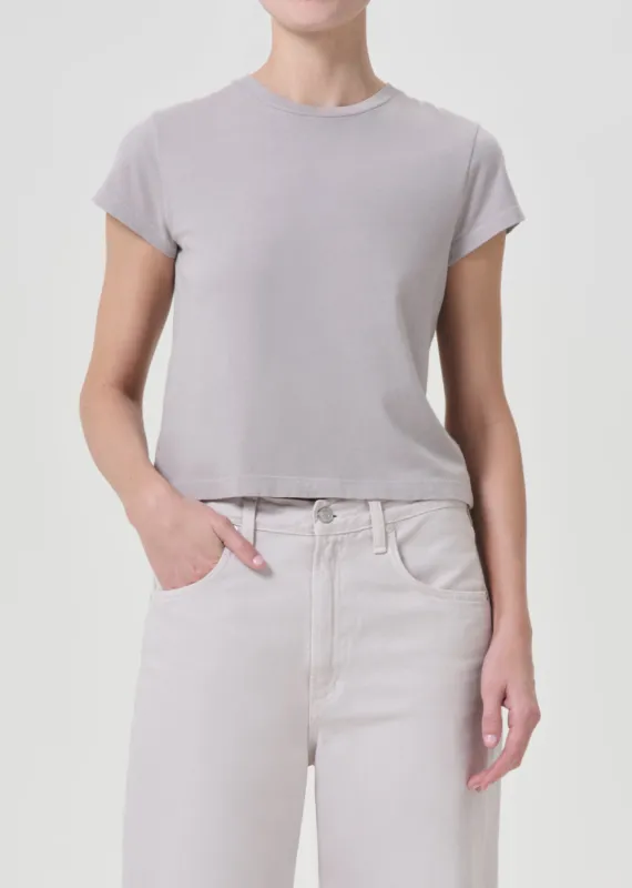 Adine Shrunken Tee in Flake sold by Agolde