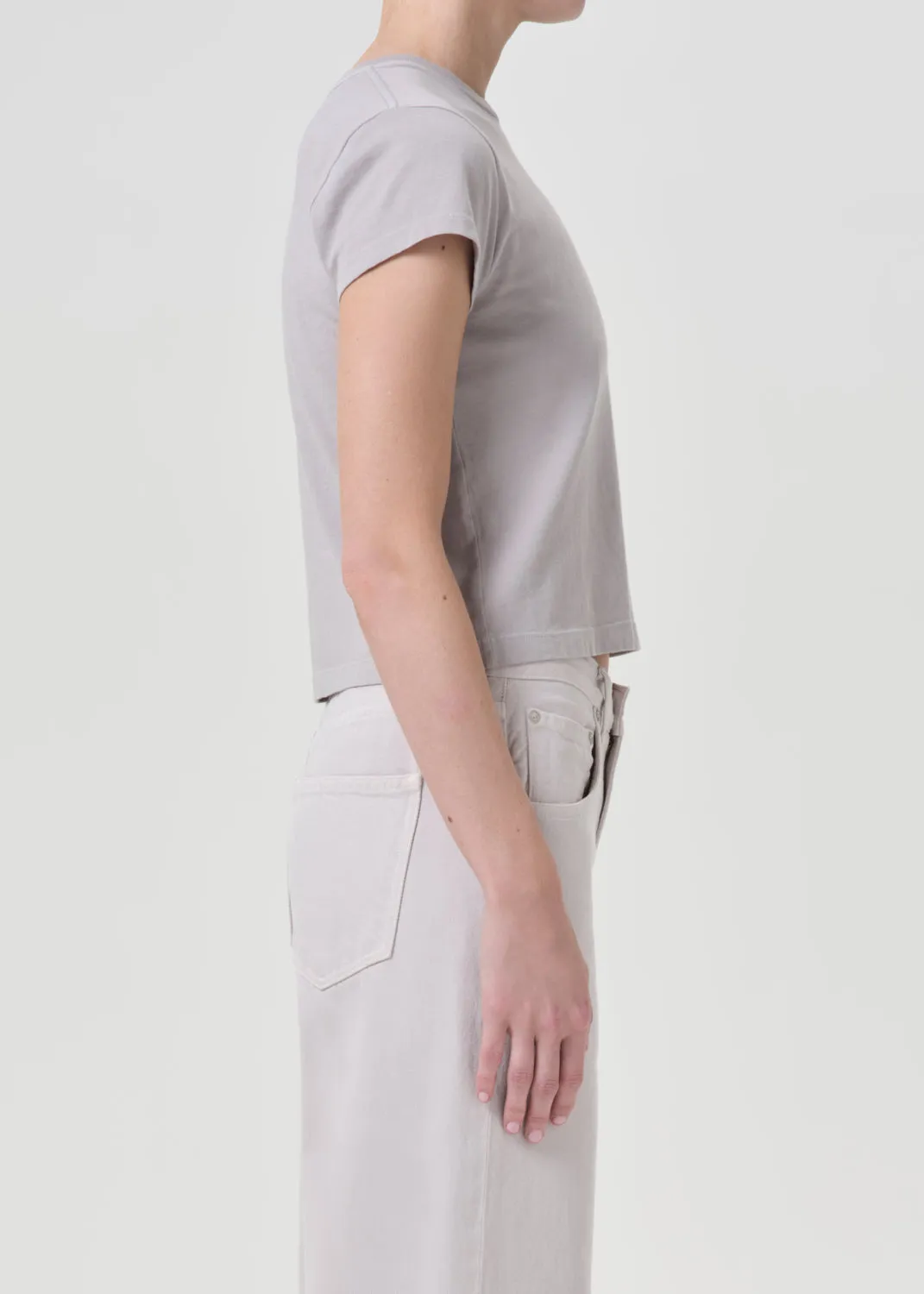 Adine Shrunken Tee in Flake sold by Agolde product image thumbnail 3