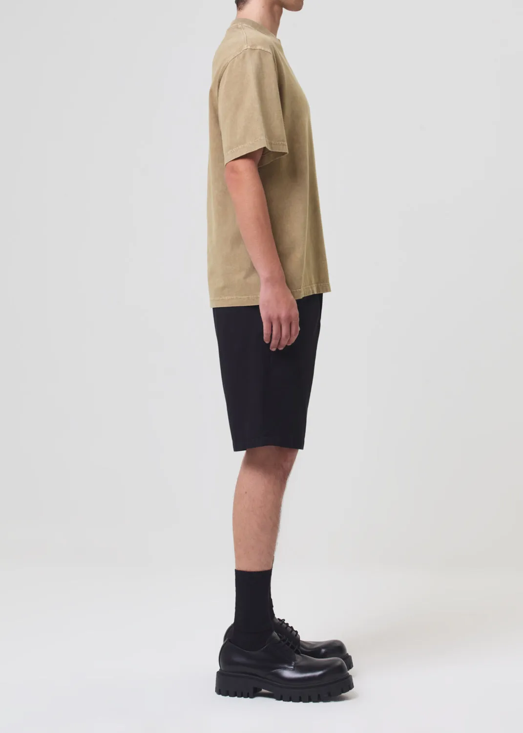 Asha Mock Neck Tee in Wheat sold by Agolde product image thumbnail 4