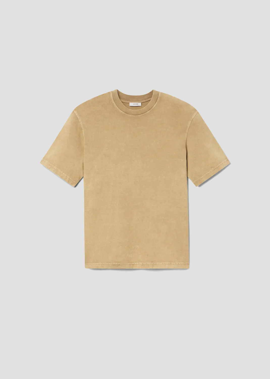 Asha Mock Neck Tee in Wheat sold by Agolde