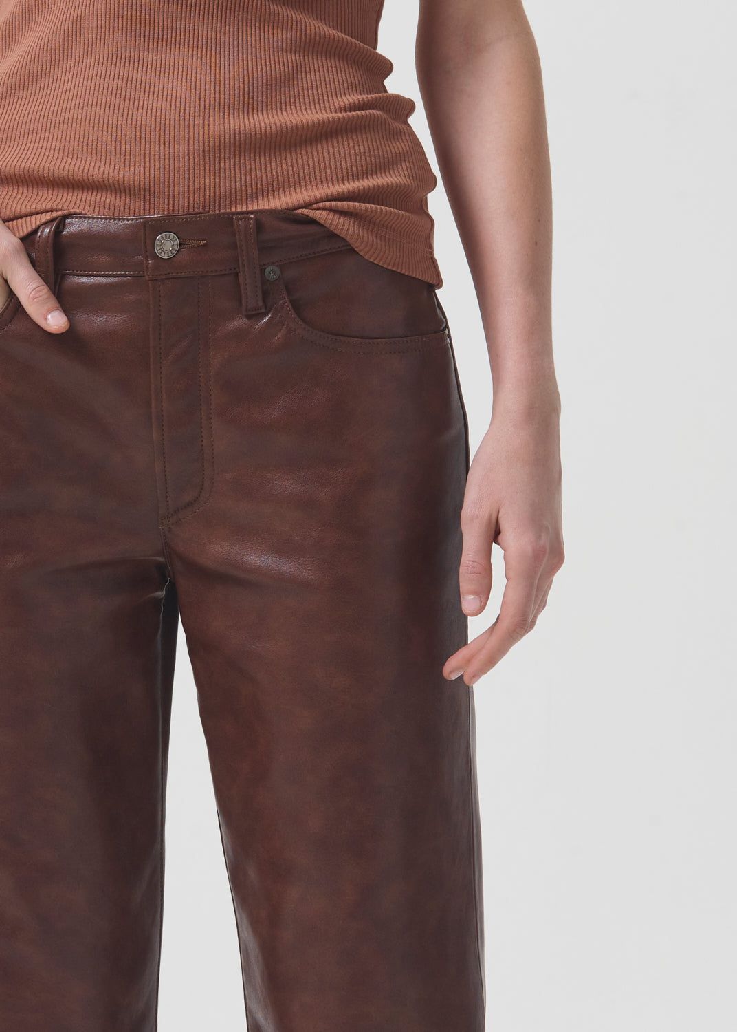 Sloane Mid Rise Straight in Cola sold by Agolde product image thumbnail 5