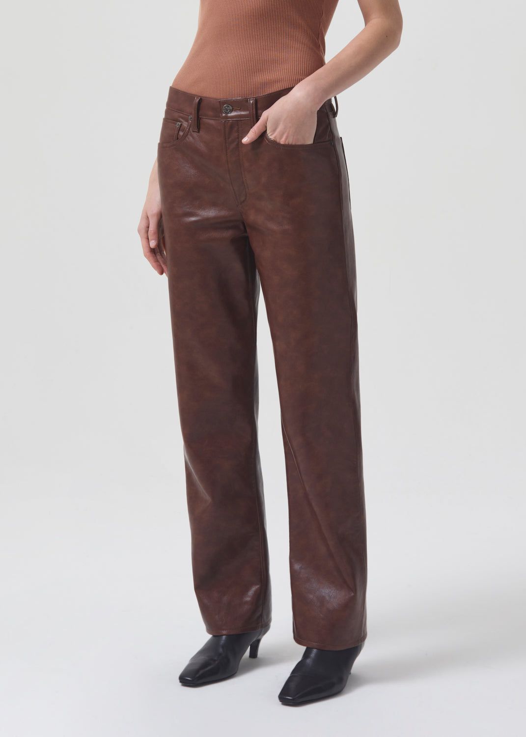 Sloane Mid Rise Straight in Cola sold by Agolde product image thumbnail 4