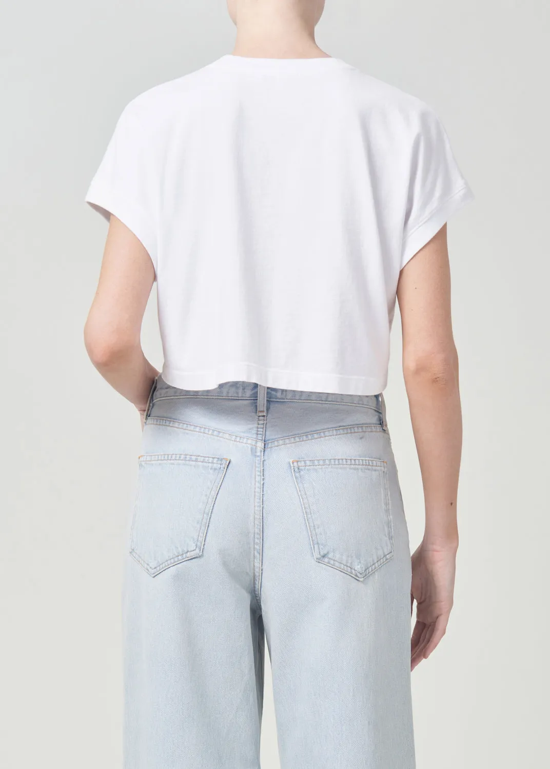 Aiden Tee in White sold by Agolde product image thumbnail 3