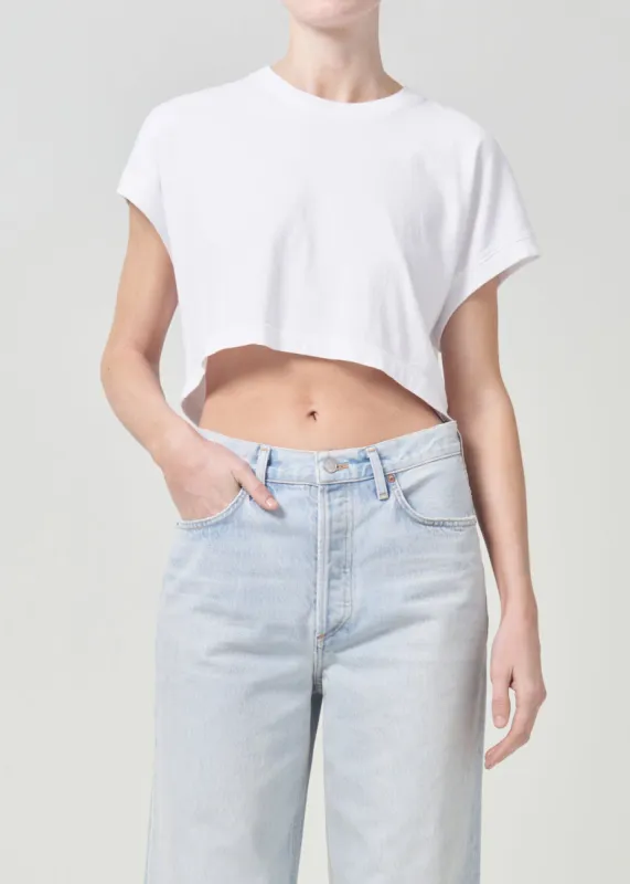Aiden Tee in White sold by Agolde