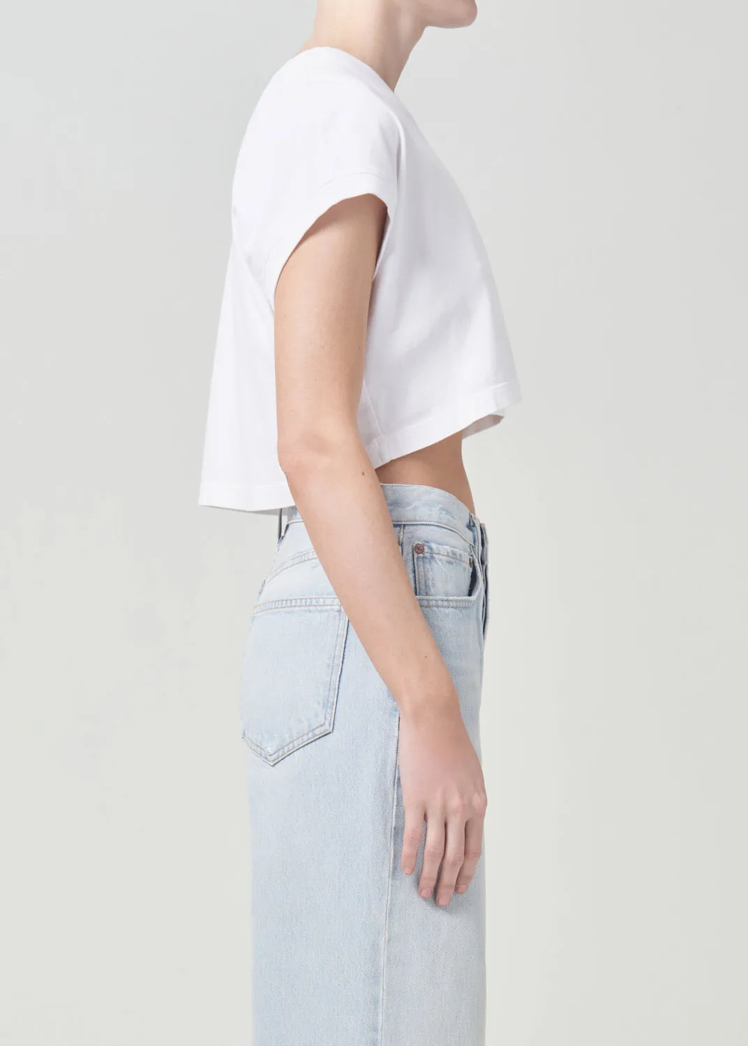 Aiden Tee in White sold by Agolde product image thumbnail 2