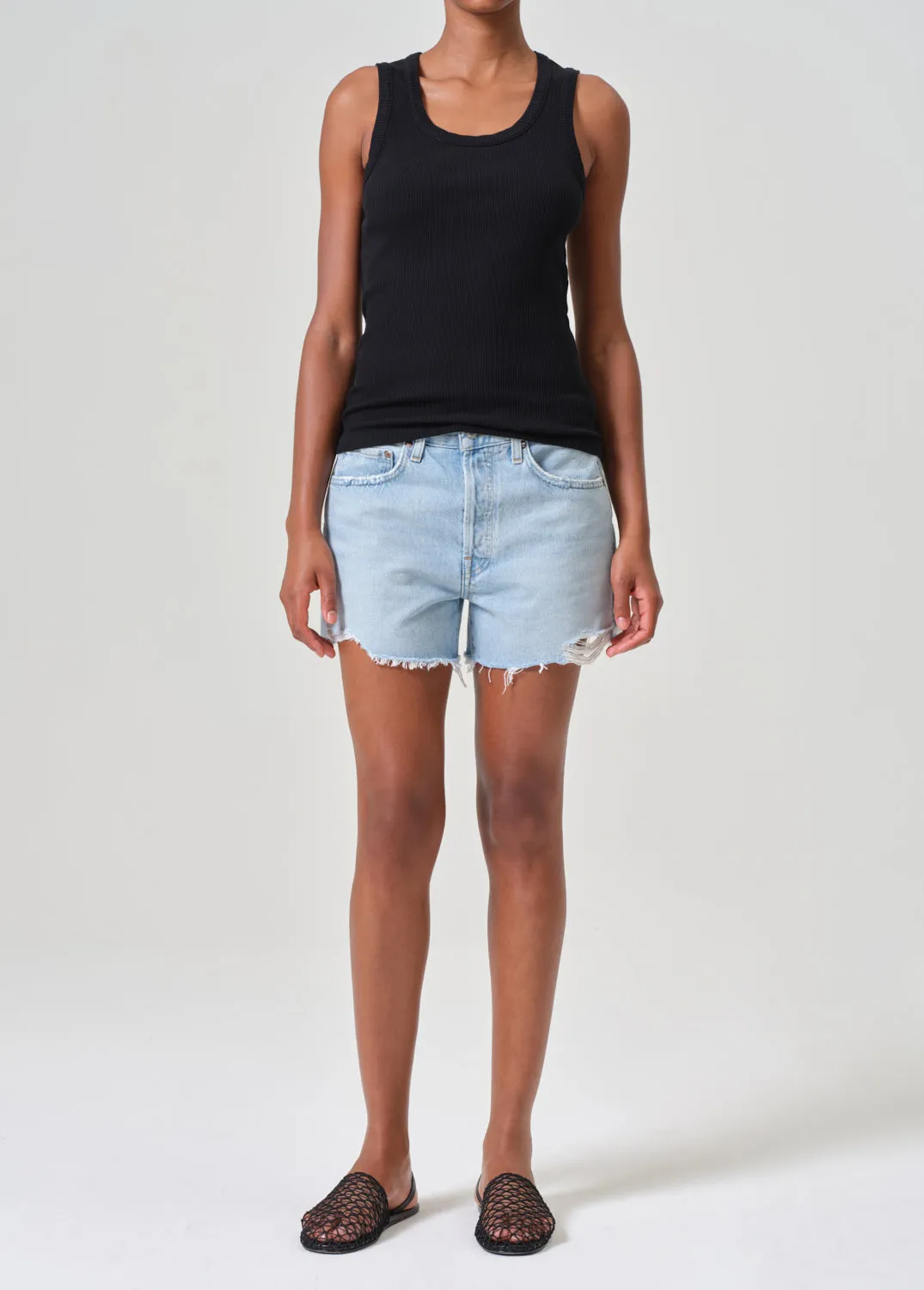 Parker Long Short in Twister sold by Agolde