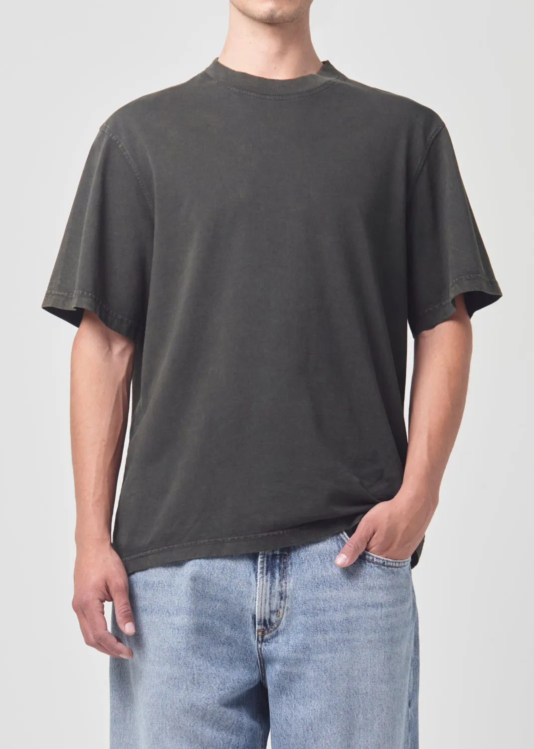 Asha Mock Neck Tee in Fracture sold by Agolde product image thumbnail 3