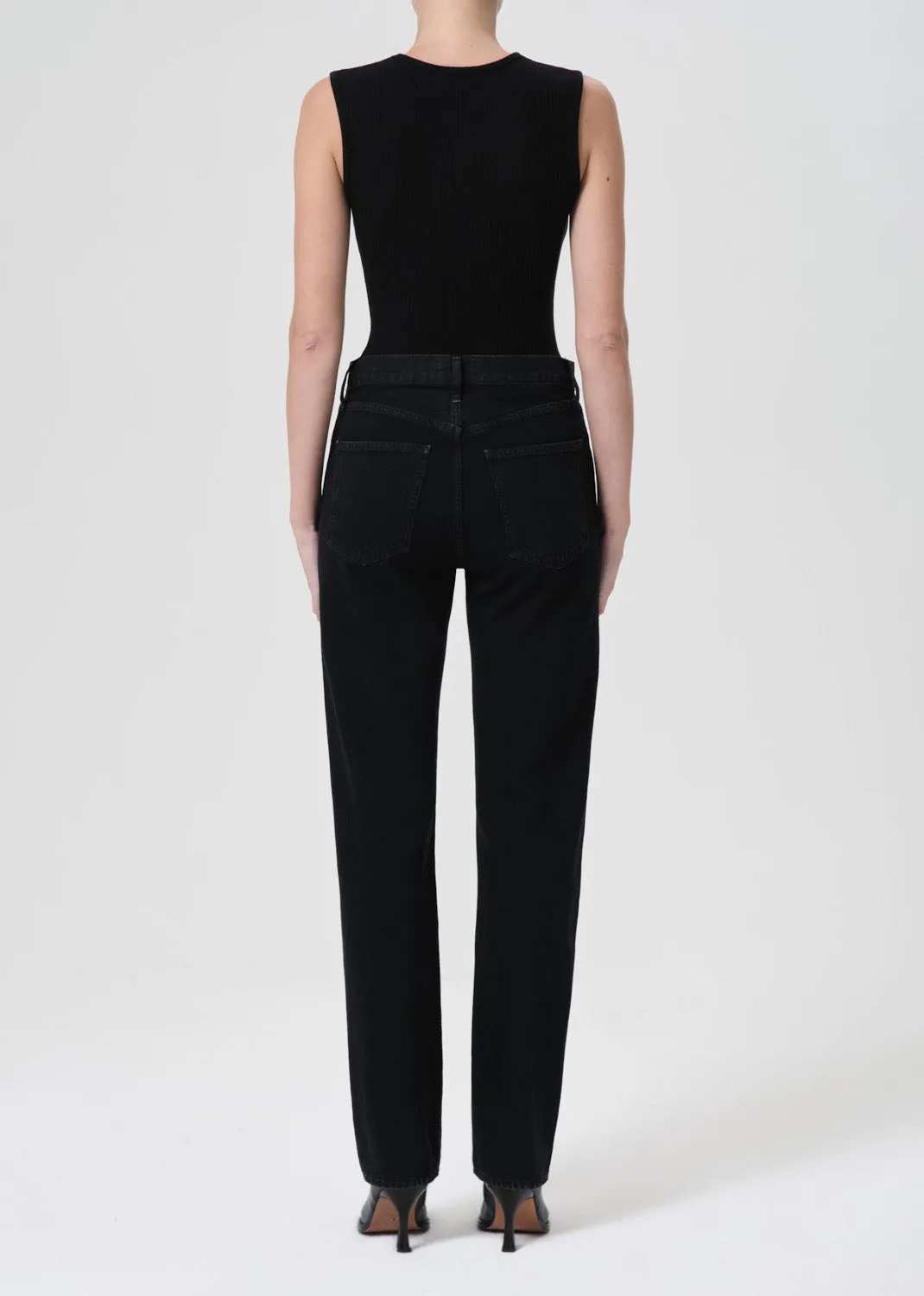 90's Pinch Waist High Rise Straight Long in Crushed sold by Agolde product image thumbnail 2