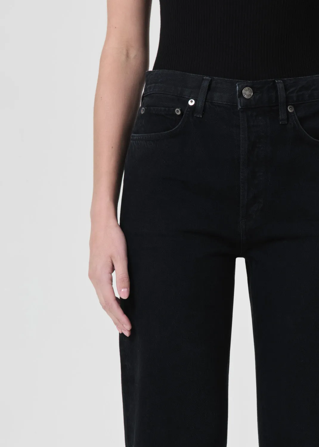 90's Pinch Waist High Rise Straight Long in Crushed sold by Agolde product image thumbnail 5