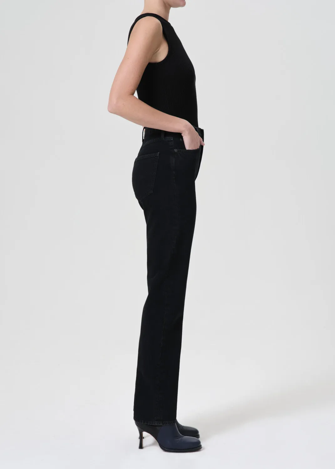 90's Pinch Waist High Rise Straight Long in Crushed sold by Agolde product image thumbnail 3