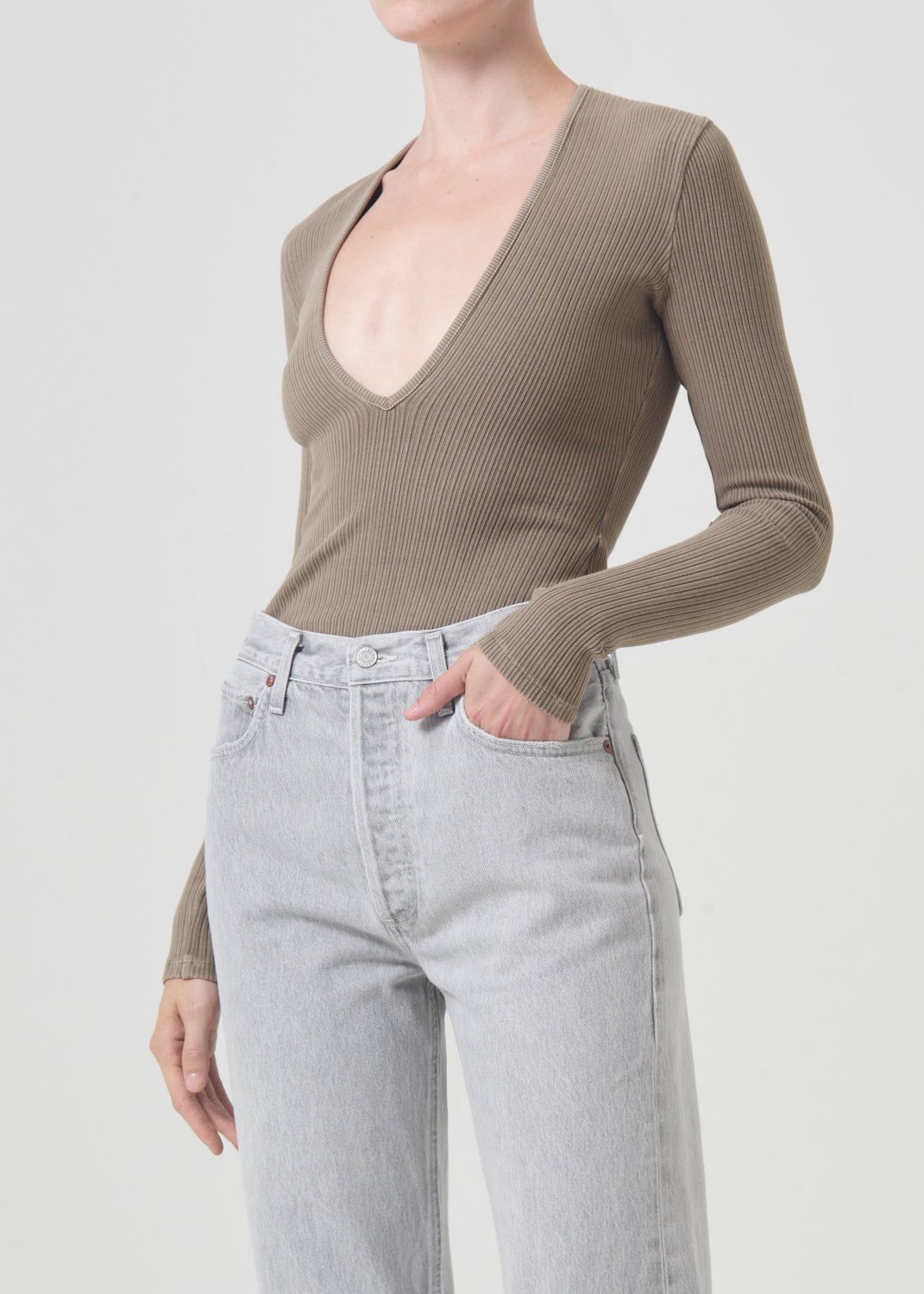 Zena Bodysuit in Trail sold by Agolde product image thumbnail 5