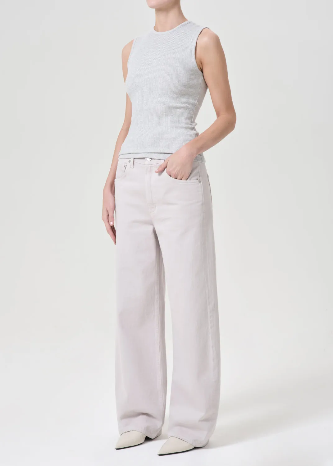 Binx Tank in Brushed Grey Heather sold by Agolde product image thumbnail 5