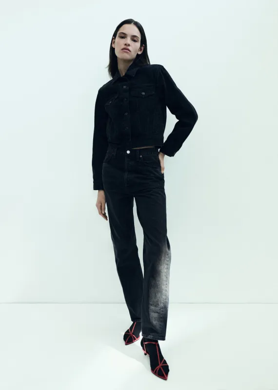 90's Pinch Waist High Rise Straight Long in Hitch sold by Agolde