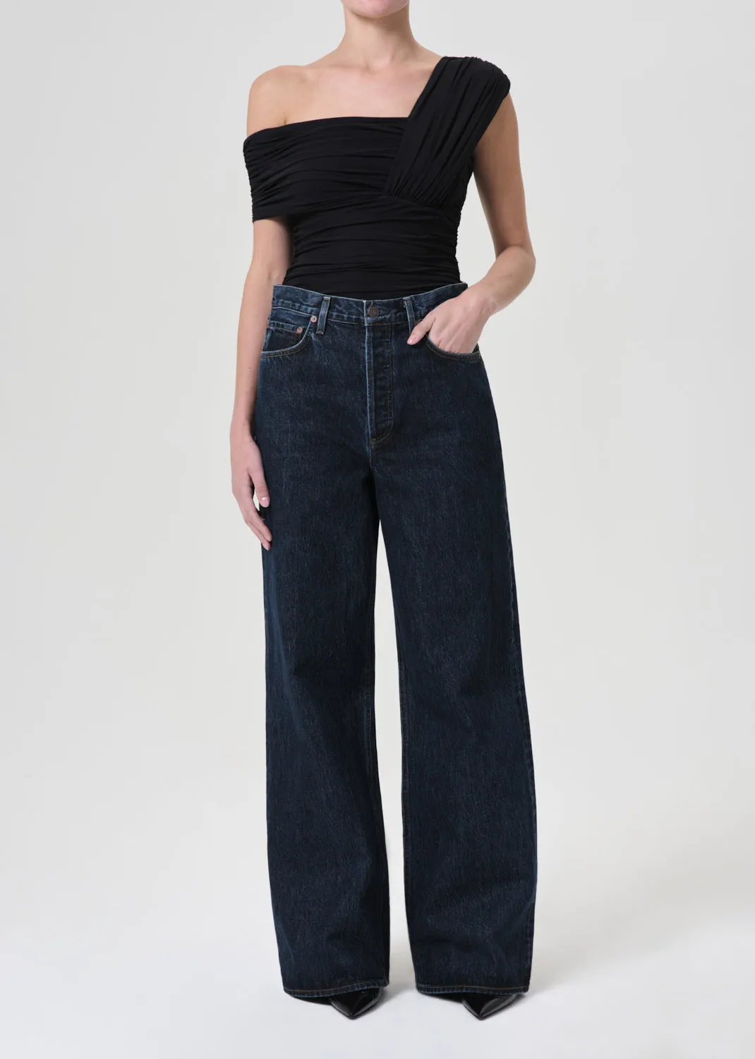 Dame High Rise Wide Leg No Cuff in Pendulum sold by Agolde product image thumbnail 2