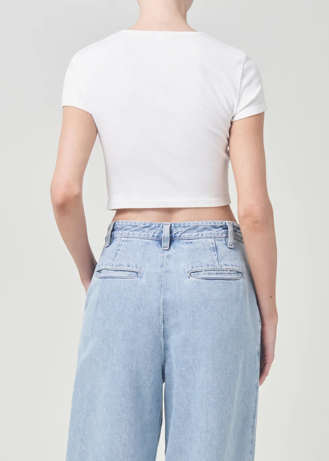 Savannah Tee in White sold by Agolde product image thumbnail 3