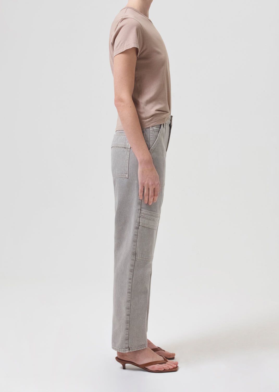 Drew Tee in Quicksand sold by Agolde product image thumbnail 3