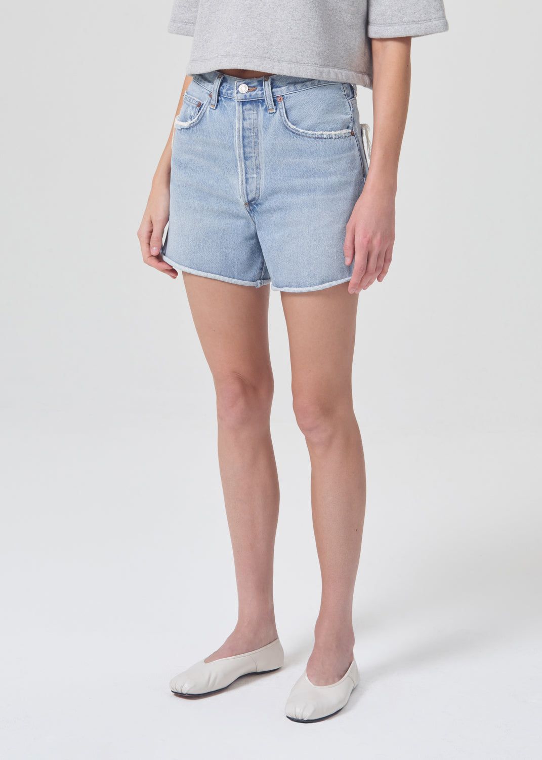 Dee High Rise Rolled Hem Short in Hazard sold by Agolde product image thumbnail 4